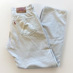 Vintage Levi's 505 Corduroy Pants Mens 30 x 30 Beige Straight Leg 90s Cords